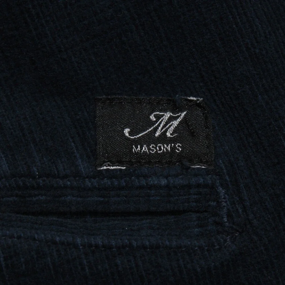 Mason's NWT Chinos / Casual Corduroy Pants Size 50 (US 34) Torino in Blue Cotton